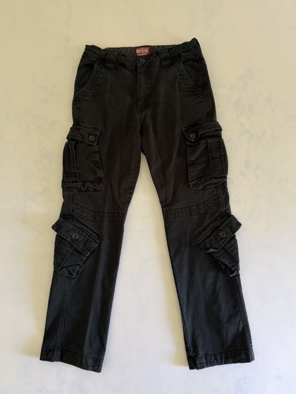 Matchstick Faded Black Tactical Cargo Utility Pants